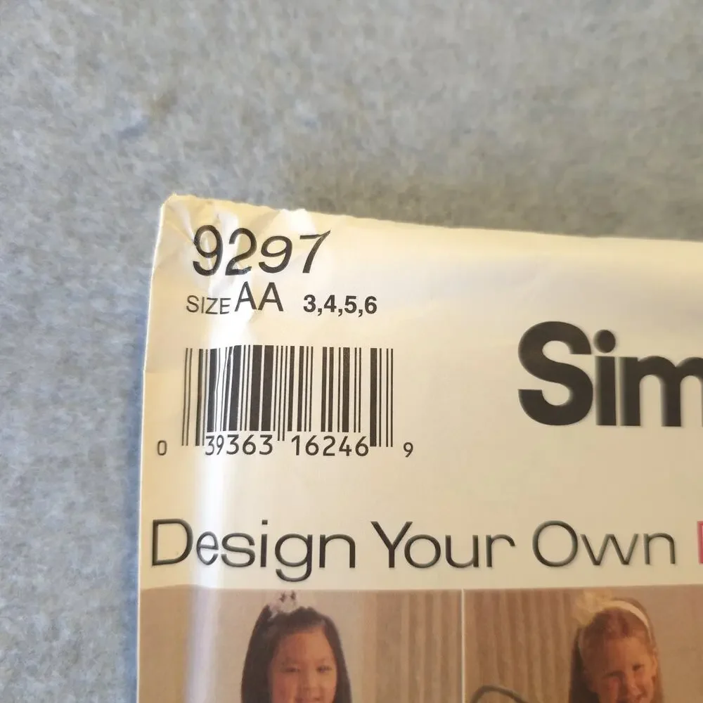 Vintage Simplicity 9297 Girls‎ Dress Pattern Sz 3-6 Uncut Design Your Own